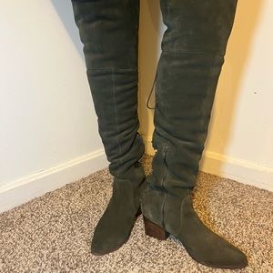 ALDO Olive green over the knee boots